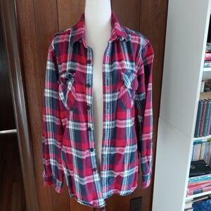 American Eagle Red & Blue Flannel